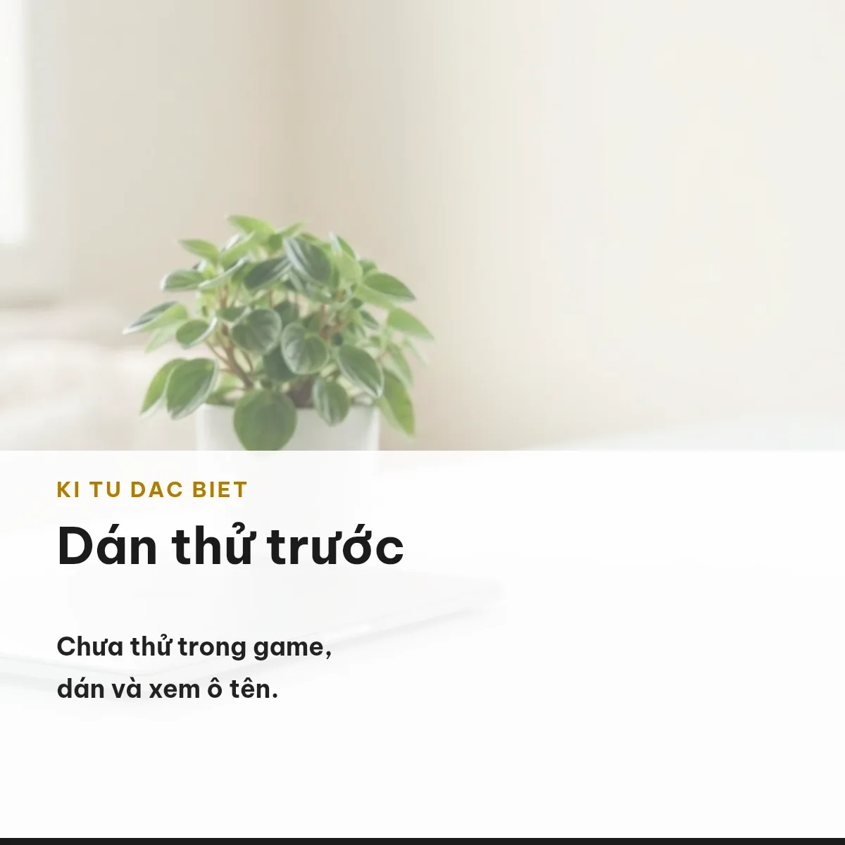 Dán thử kí tự ngược vào ô tên trước khi xác nhận